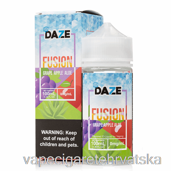 Vape Cigarete Ledeno Grožđe Jabuka Aloe - 7 Daze Fusion - 100ml 0mg